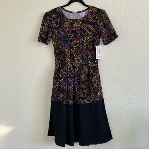 Lularoe Amelia Multi-Colored Dress size XS‎